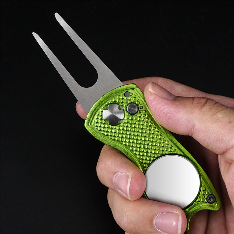 Golf Equipment Set - Foldable Golf Divot Repair Tool with