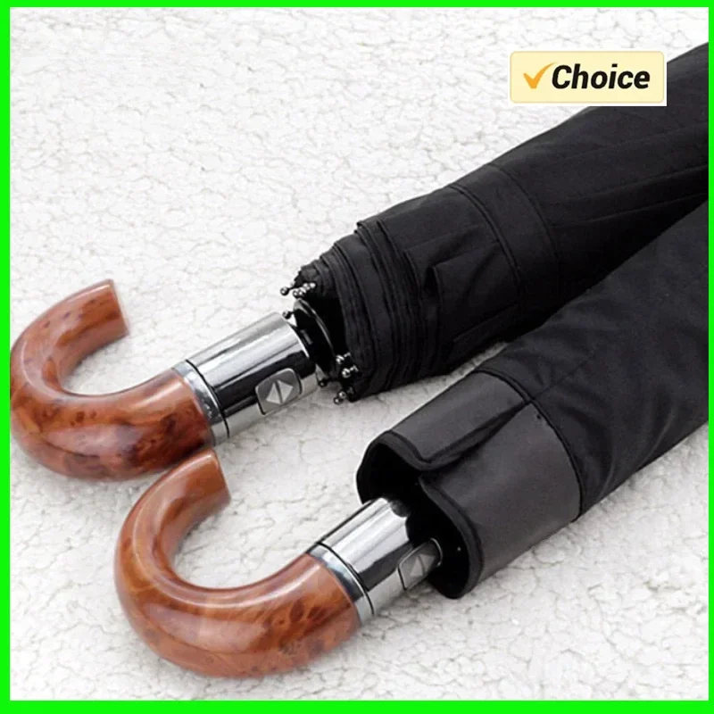 Golf Umbrella Large - A5 Luxury Reverse Umbrella Men Wooden