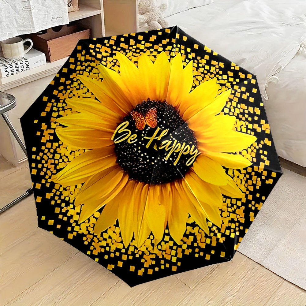 Golf Umbrella Large - Automatic Open/Close Umbrella with Large Sunflower