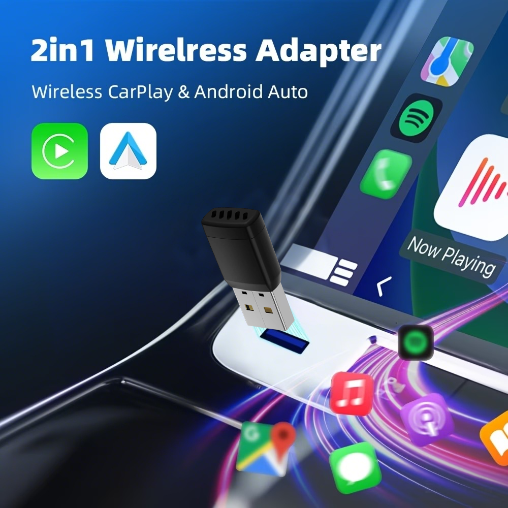 Golf Zero - 2026 2-in-1 Wireless CarPlay Adapter, Plug