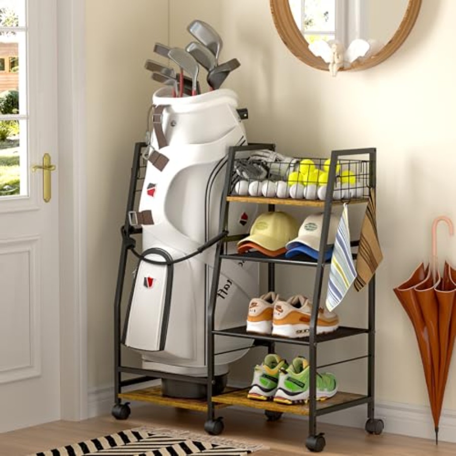 Golf Bag Garage Storage Rack w - Golf Equipment Organizer For Garage 리뷰 및 가격