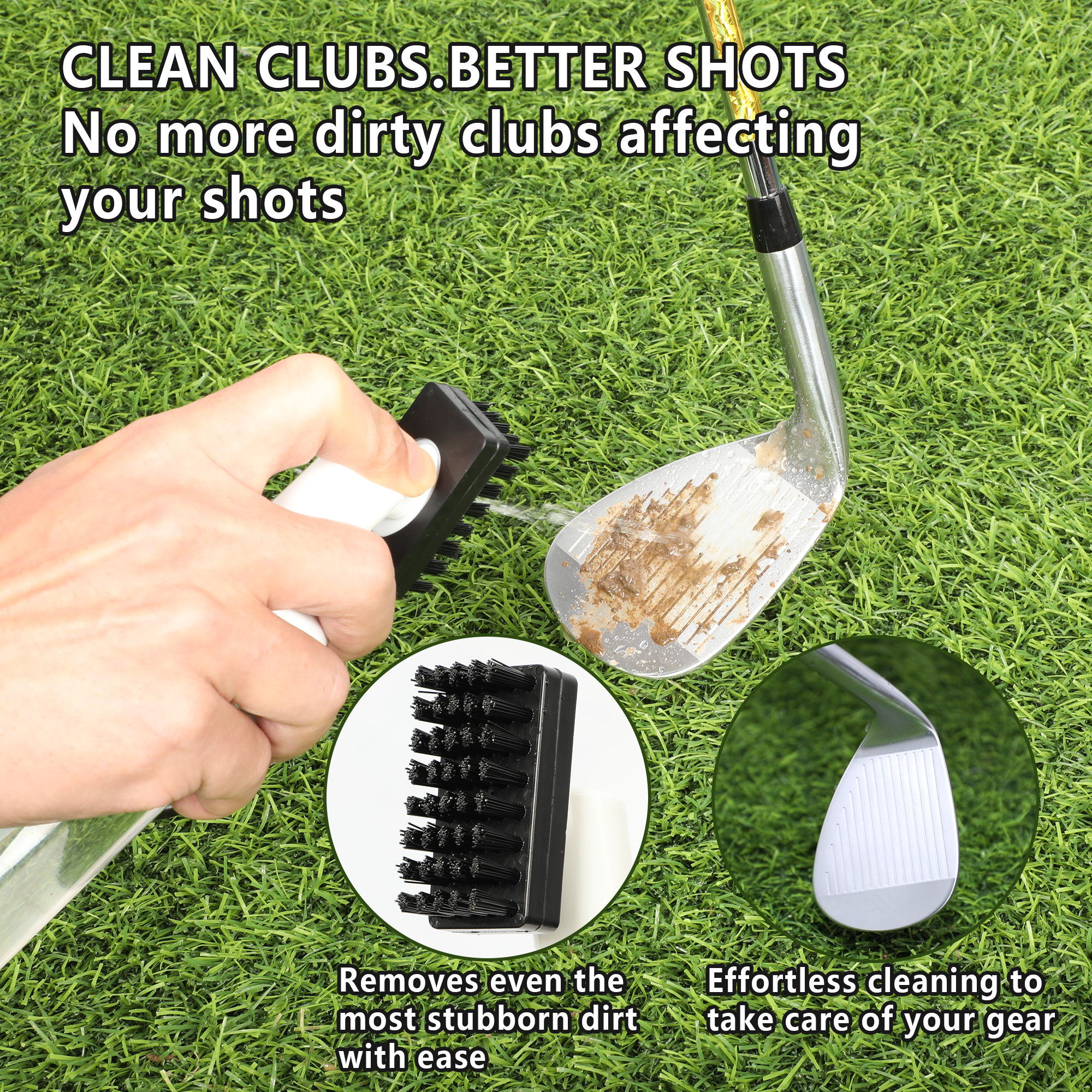 Golf Club Cleaner Brush Spray  - Golf Equipment Sales 리뷰 및 가격