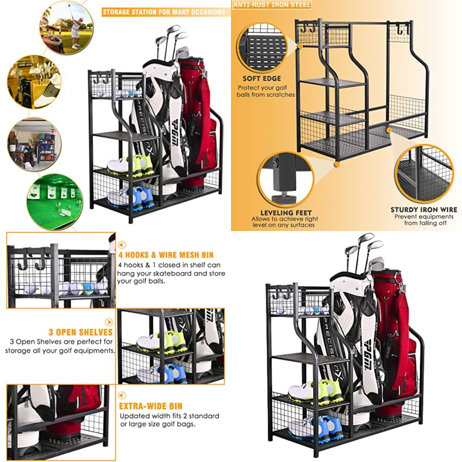 Golf Bag Garage Storage Organi - Golf Equipment Organizer For Garage 리뷰 및 가격