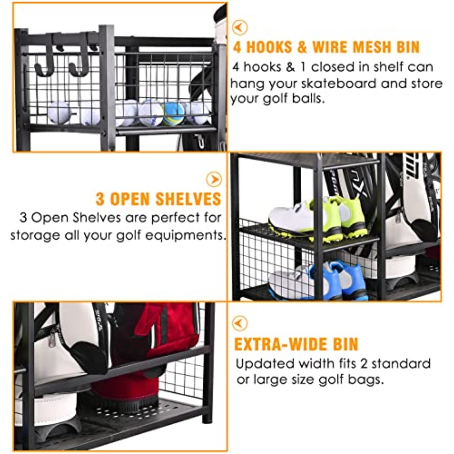 Golf Bag Garage Storage Organi - Golf Equipment Organizer For Garage 리뷰 및 가격