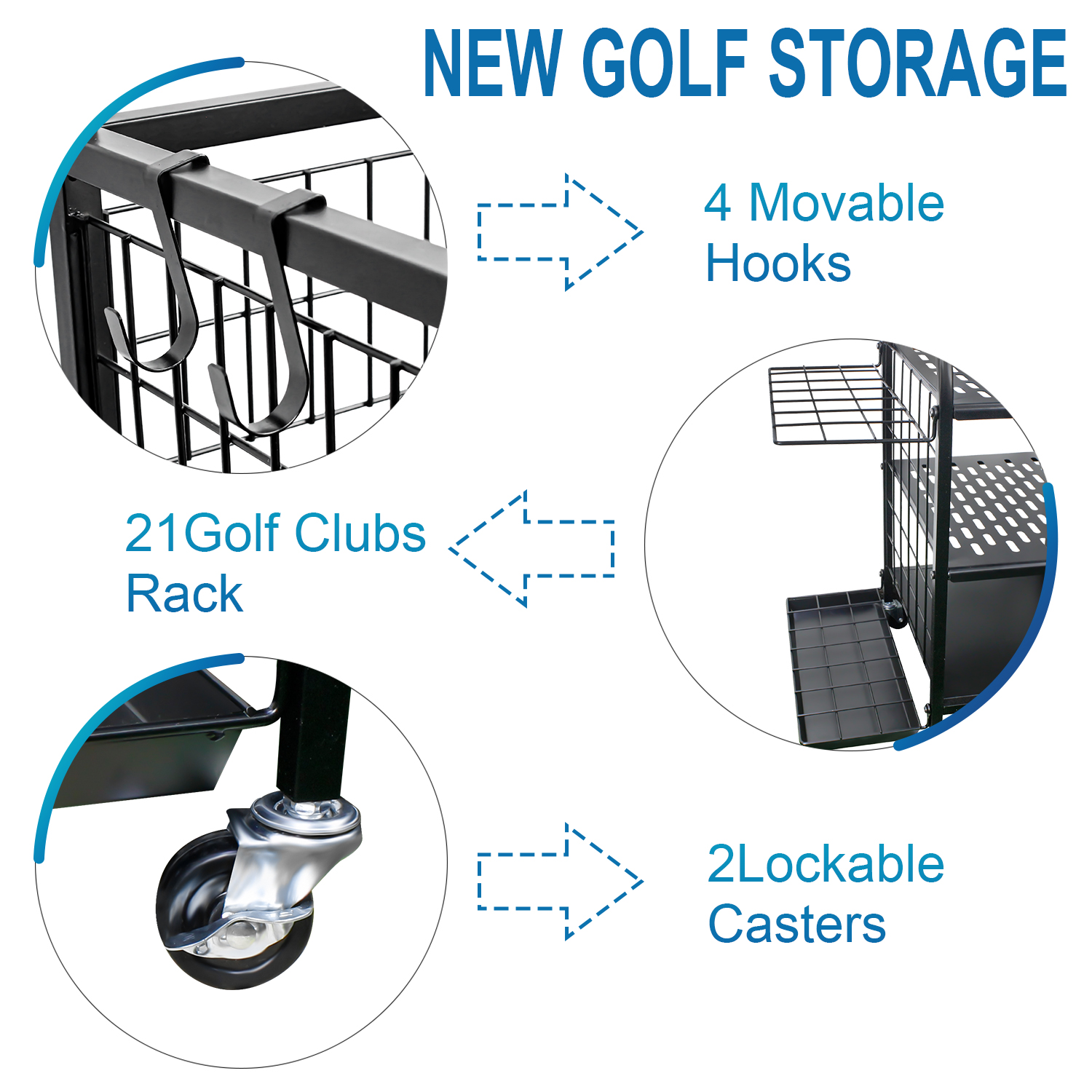 Golf Bag Storage Garage Organi - Golf Equipment Organizer For Garage 리뷰 및 가격