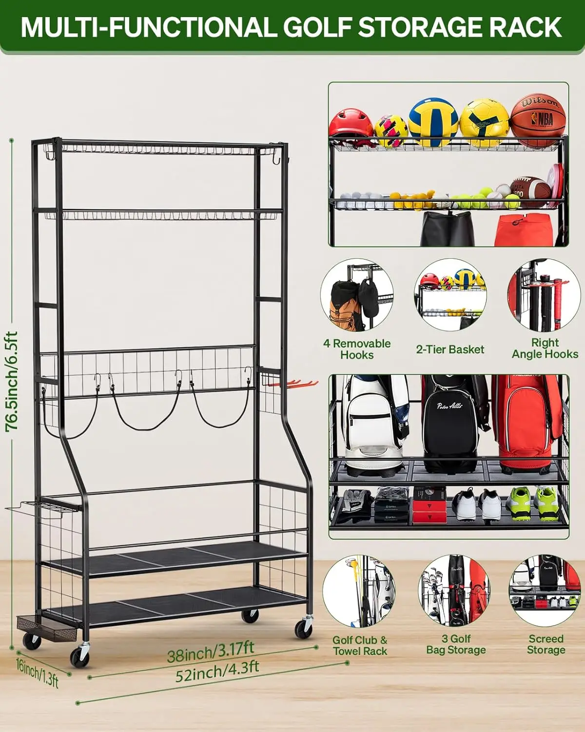 Activity priceGolf Bag Storage - Golf Equipment Organizer For Garage 리뷰 및 가격