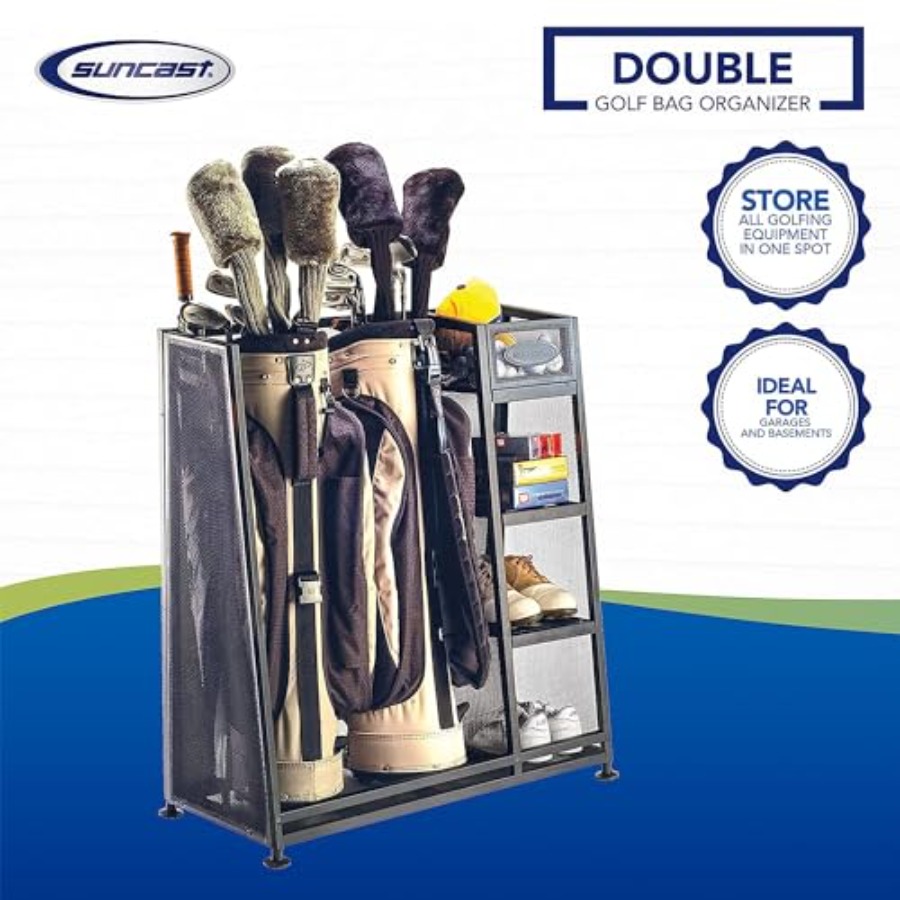 Heavy-duty metal golf bag and  - Golf Equipment Organizer For Garage 리뷰 및 가격