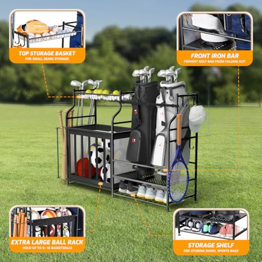 Sports Equipment Organizer Rac - Golf Equipment Organizer For Garage 리뷰 및 가격