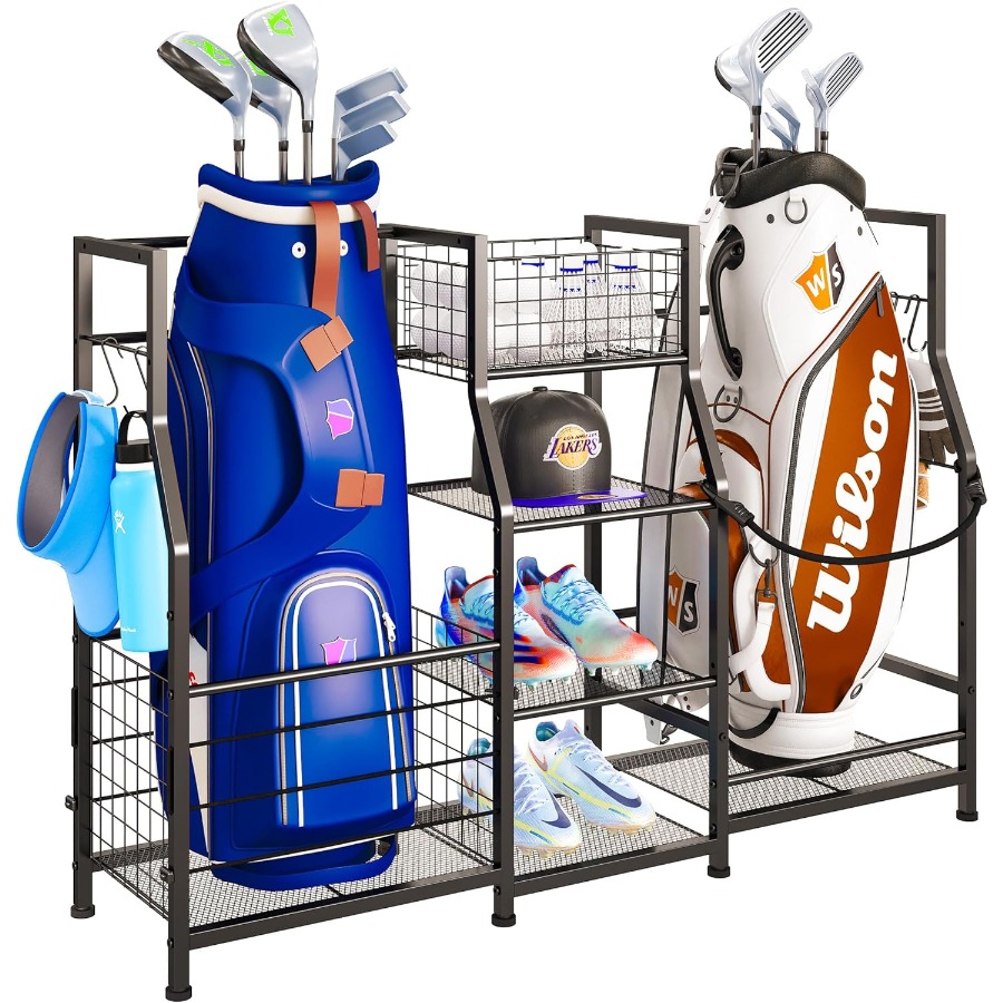 Golf Bag Stand Garage Storage  - Golf Equipment Organizer For Garage 리뷰 및 가격