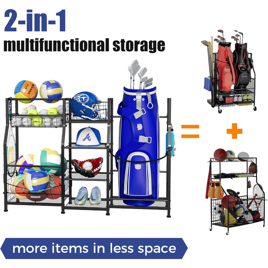 Golf Bag Stand Garage Storage  - Golf Equipment Organizer For Garage 리뷰 및 가격