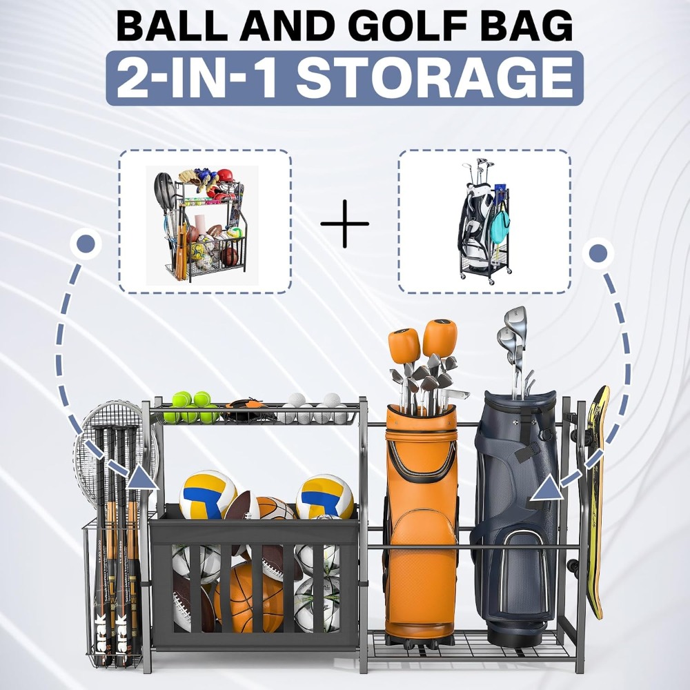 Garage Sports Equipment Organi - Golf Equipment Organizer For Garage 리뷰 및 가격