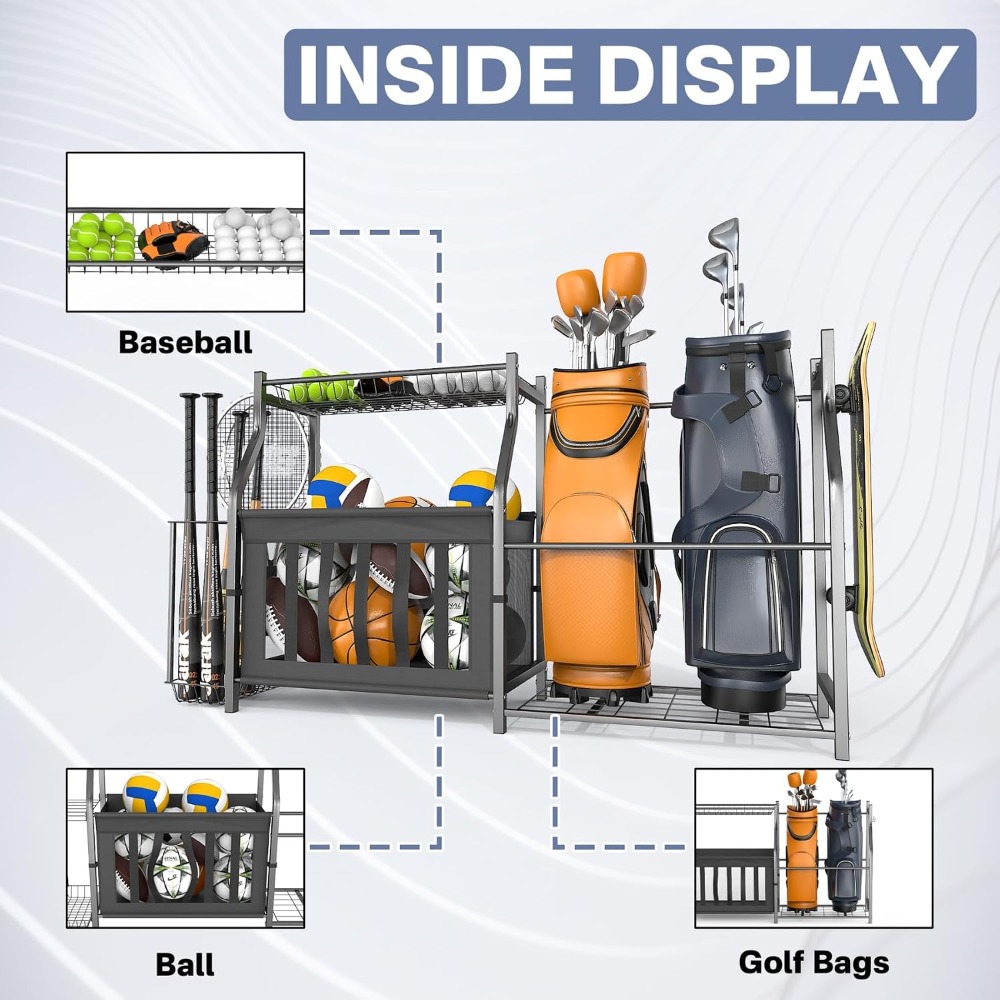 Garage Sports Equipment Organi - Golf Equipment Organizer For Garage 리뷰 및 가격