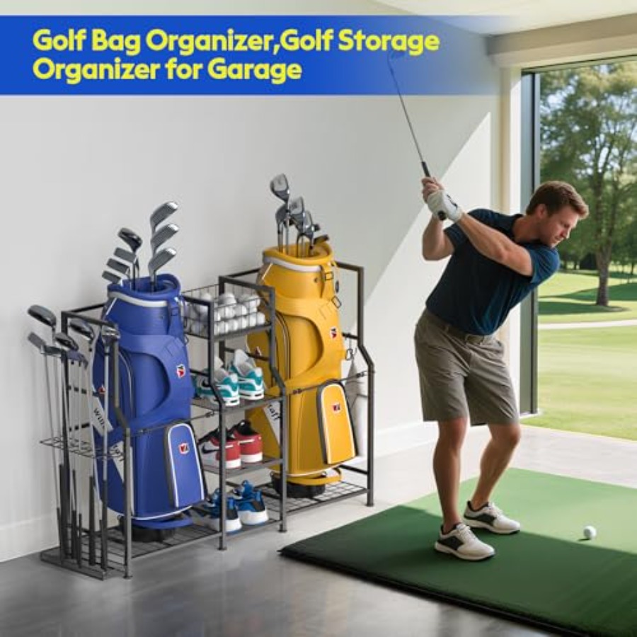 Golf Storage Garage Organizer  - Golf Equipment Organizer For Garage 리뷰 및 가격
