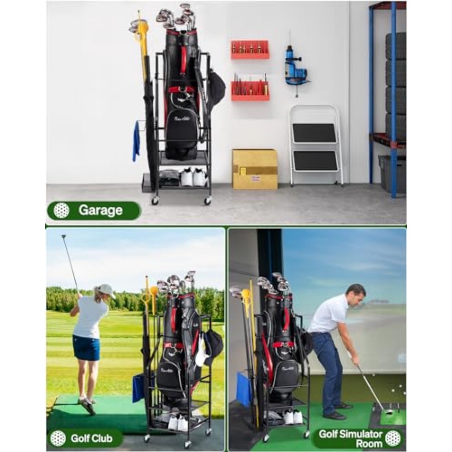 Golf Bags Storage Garage Organ - Golf Equipment Organizer For Garage 리뷰 및 가격