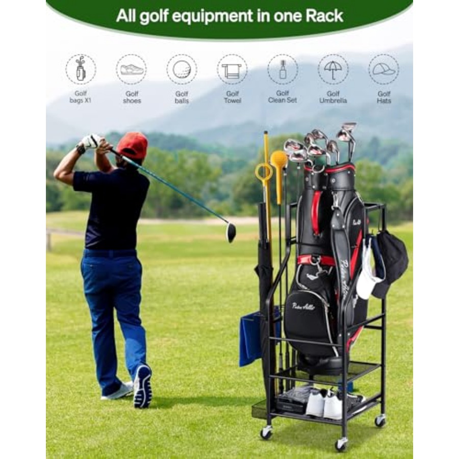 Golf Bags Storage Garage Organ - Golf Equipment Organizer For Garage 리뷰 및 가격