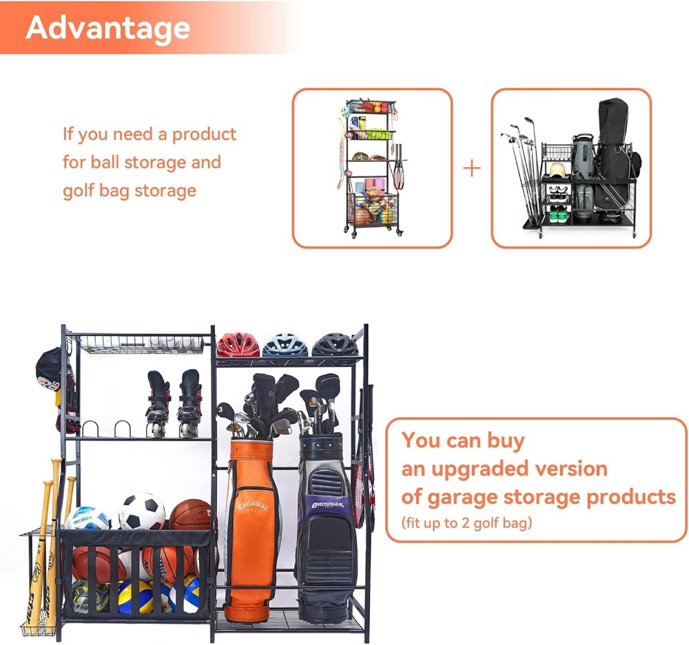 Garage Sports Equipment Organi - Golf Equipment Organizer For Garage 리뷰 및 가격