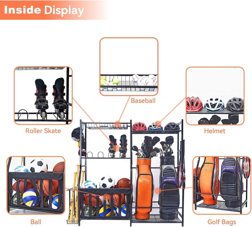 Garage Sports Equipment Organi - Golf Equipment Organizer For Garage 리뷰 및 가격
