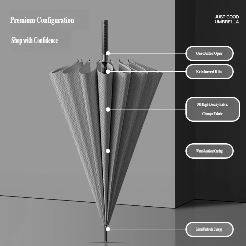 16-Rib Automatic Carbon Fiber  - Golf Umbrella Large 리뷰 및 가격