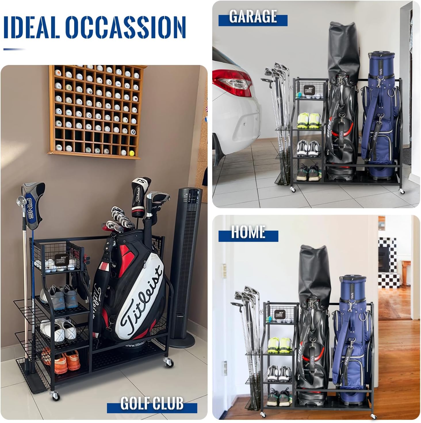 Golf Storage Garage Organizer, - Golf Equipment Organizer For Garage 리뷰 및 가격