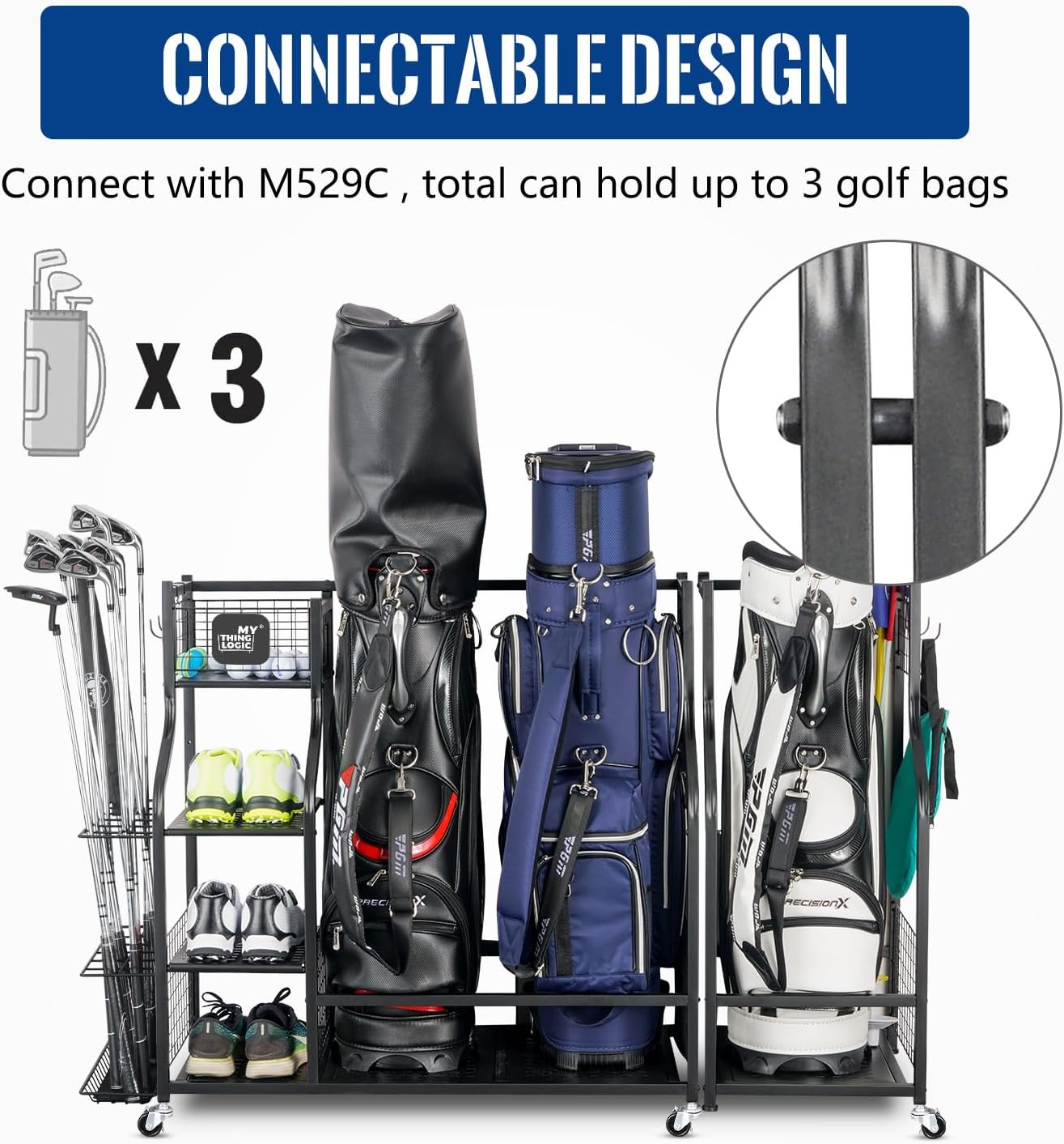 Golf Storage Garage Organizer, - Golf Equipment Organizer For Garage 리뷰 및 가격