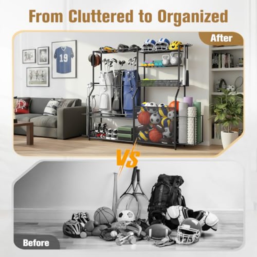 Garage Sports Equipment Organi - Golf Equipment Organizer For Garage 리뷰 및 가격