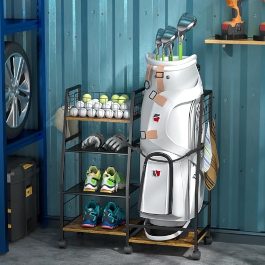 Golf Bag Garage Storage Rack w - Golf Equipment Organizer For Garage 리뷰 및 가격