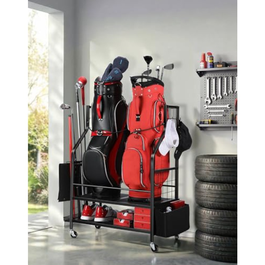 Golf Bag Storage Garage Organi - Golf Equipment Organizer For Garage 리뷰 및 가격