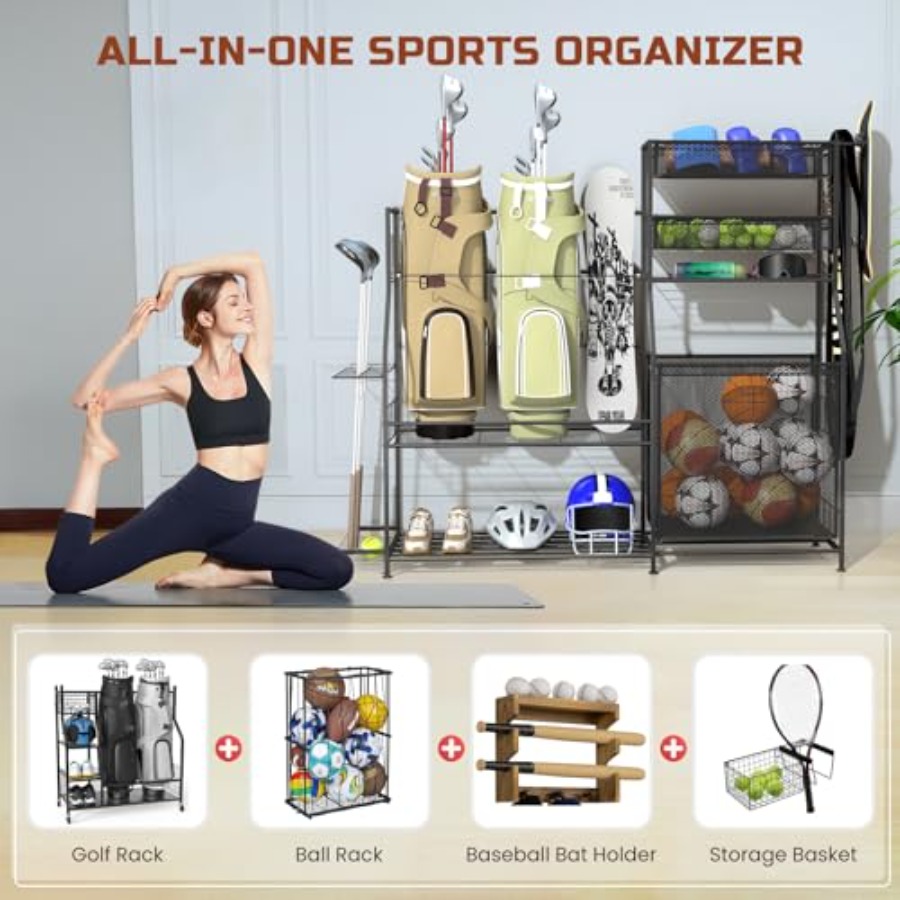 Garage Sports Equipment Organi - Golf Equipment Organizer For Garage 리뷰 및 가격