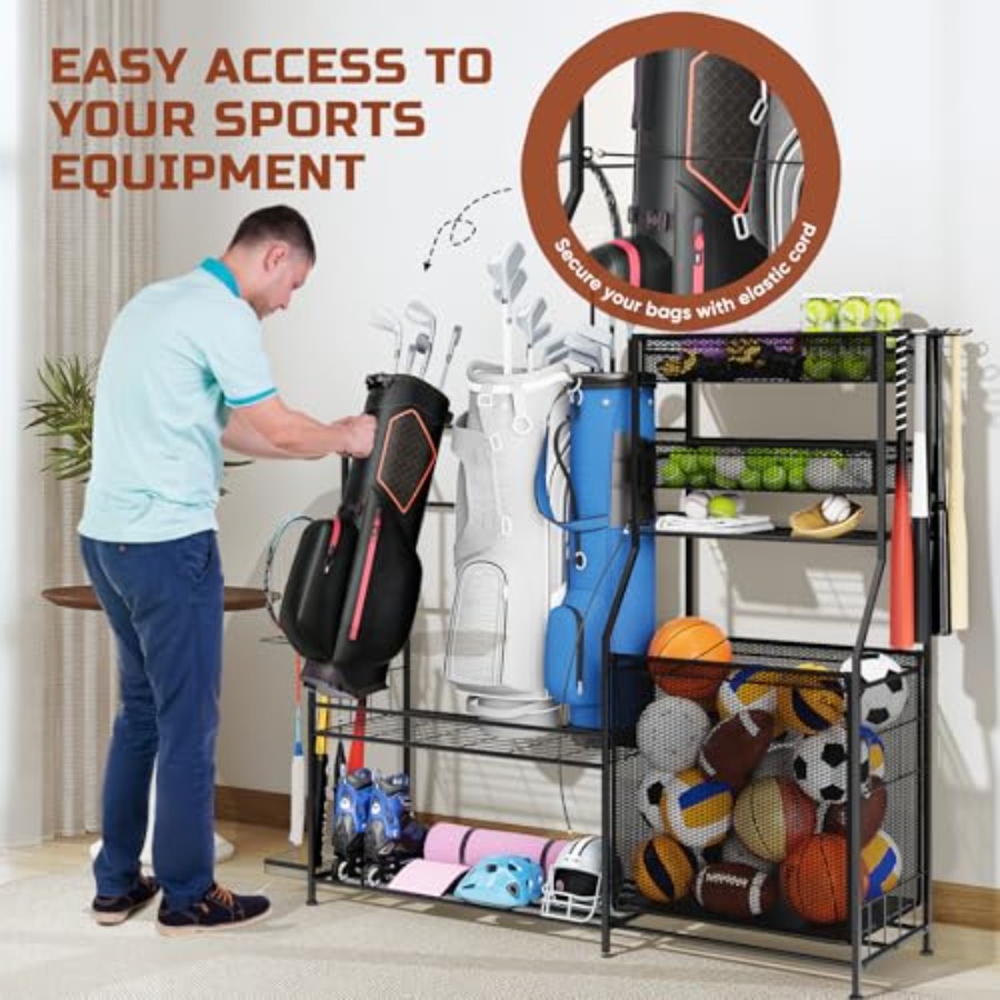 Garage Sports Equipment Organi - Golf Equipment Organizer For Garage 리뷰 및 가격