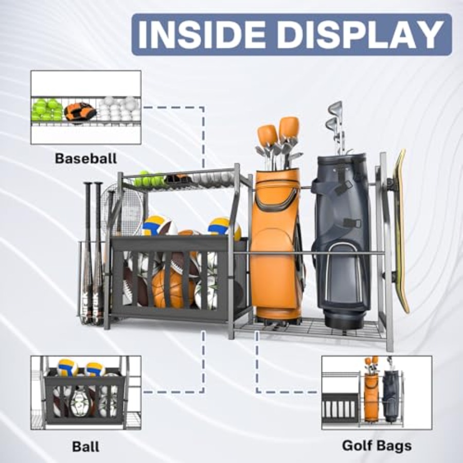 Garage Sports Equipment Organi - Golf Equipment Organizer For Garage 리뷰 및 가격